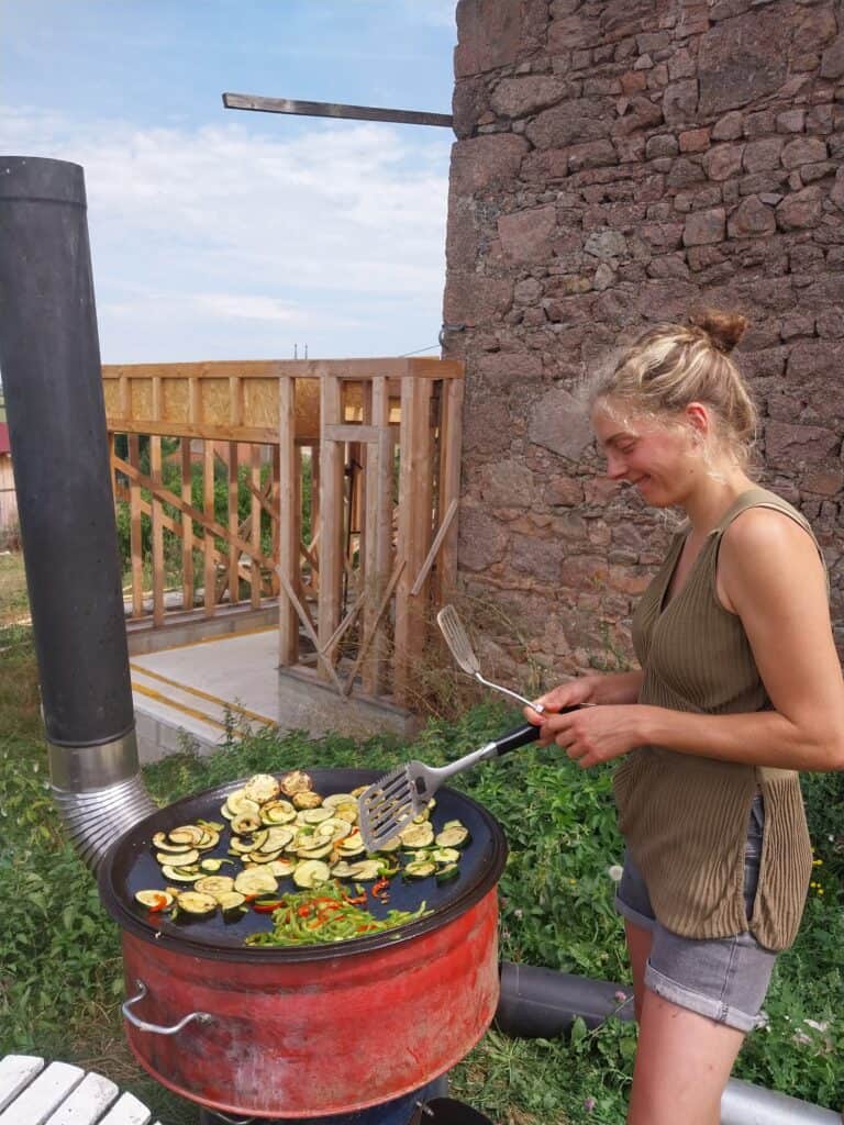 Plancha rocket cuiseur oxalis feu de bois low tech