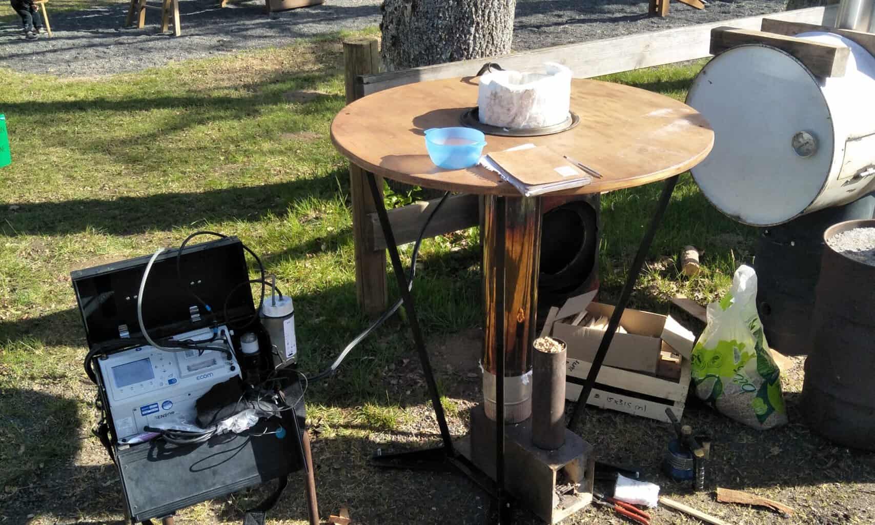 Marc pellet mise en place analyse combustion low tech bruleur mange debout fondue