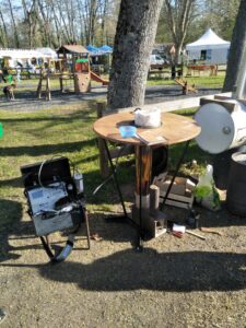 Marc pellet mise en place analyse combustion low tech bruleur mange debout fondue